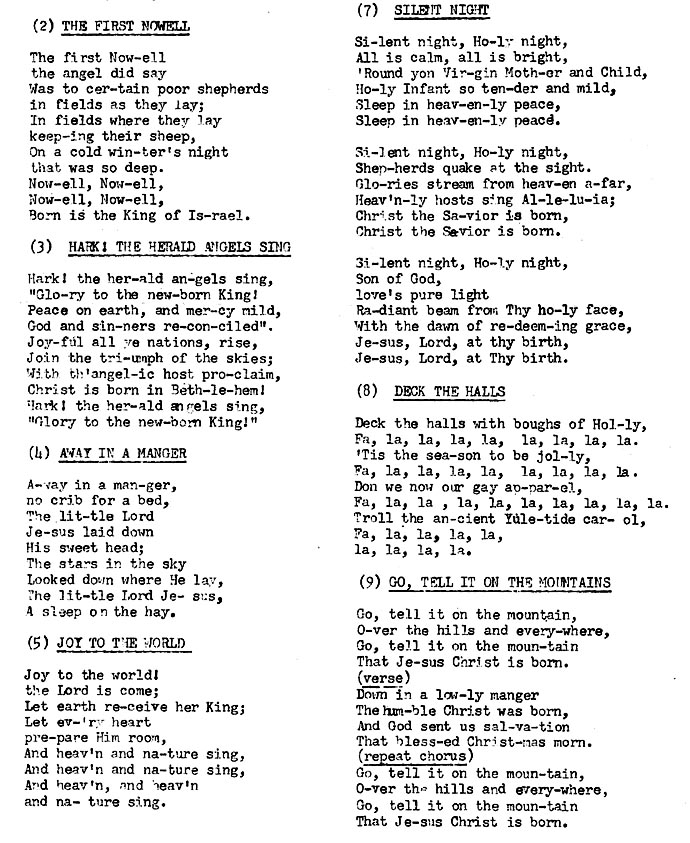 Old Sing Along Songs Printable